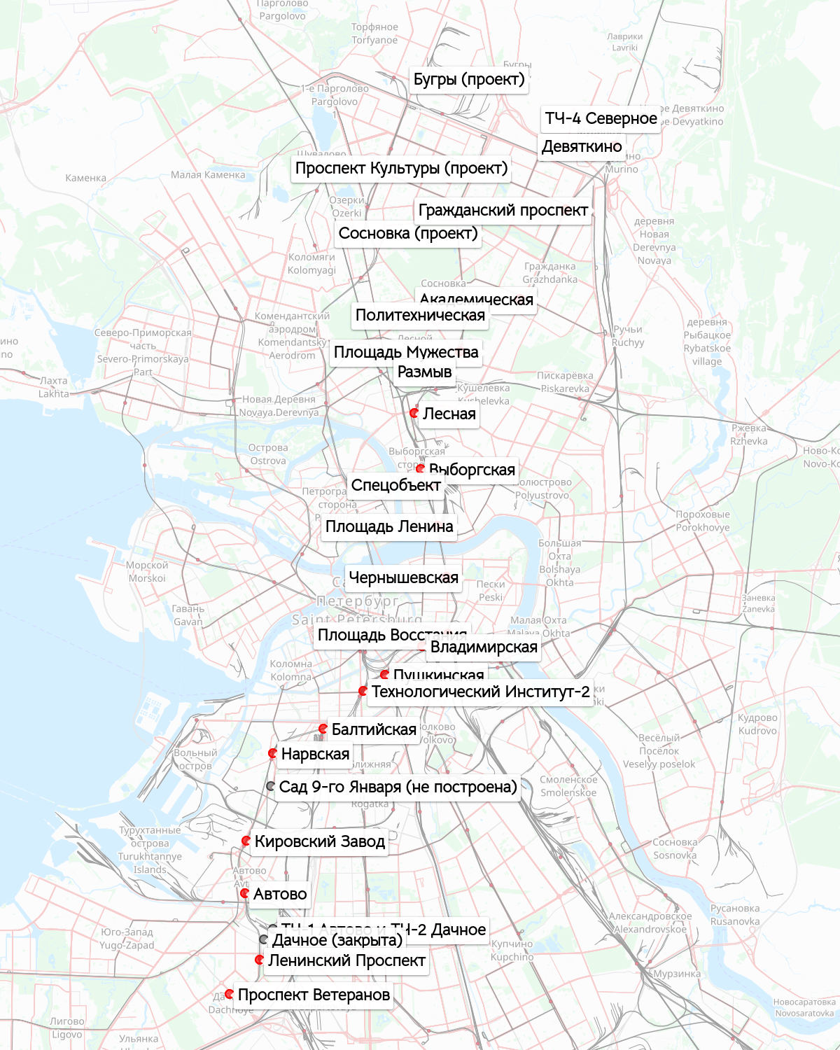 First Red line map